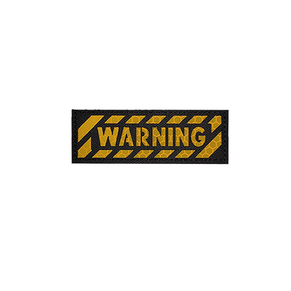 Warning - Laser Cut Reflective Patch