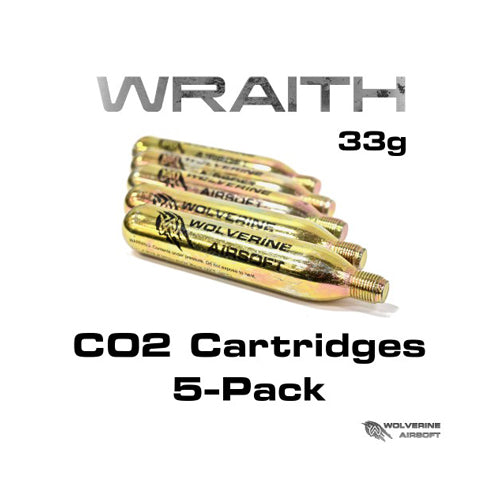 33g CO2 Cartridge w- 1-2&quot; Threads. 5PK