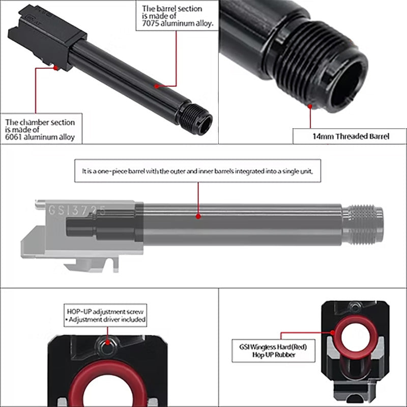 GSI One-Piece Out Thread Barrel for VFC G17 Gen 5