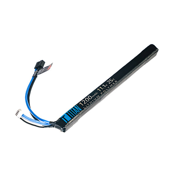 Titan LiPo 1200mAh 11.1v 25C AK Style Stick T-Plug (Deans)