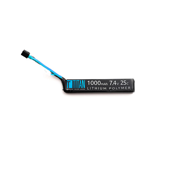 Titan 1000mAh 7.4v 25C Stick T-Plug (Deans)