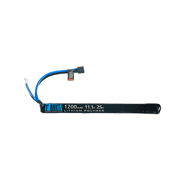 Titan LiPo 1200mAh 11.1v 25C AK Style Stick T-Plug (Deans)