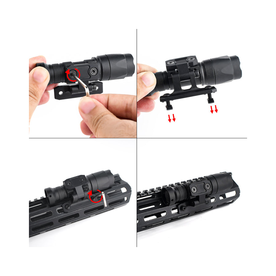 SWVL KeyMod & M-LOK Flashlight Base for M300 & M600