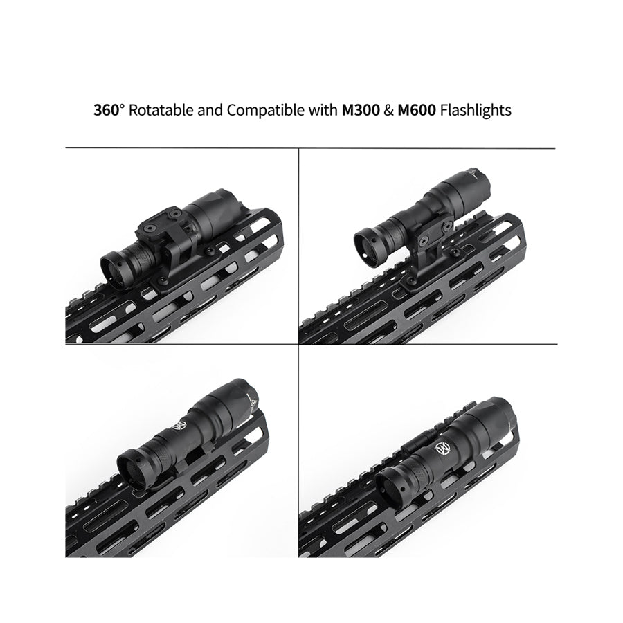 SWVL KeyMod & M-LOK Flashlight Base for M300 & M600
