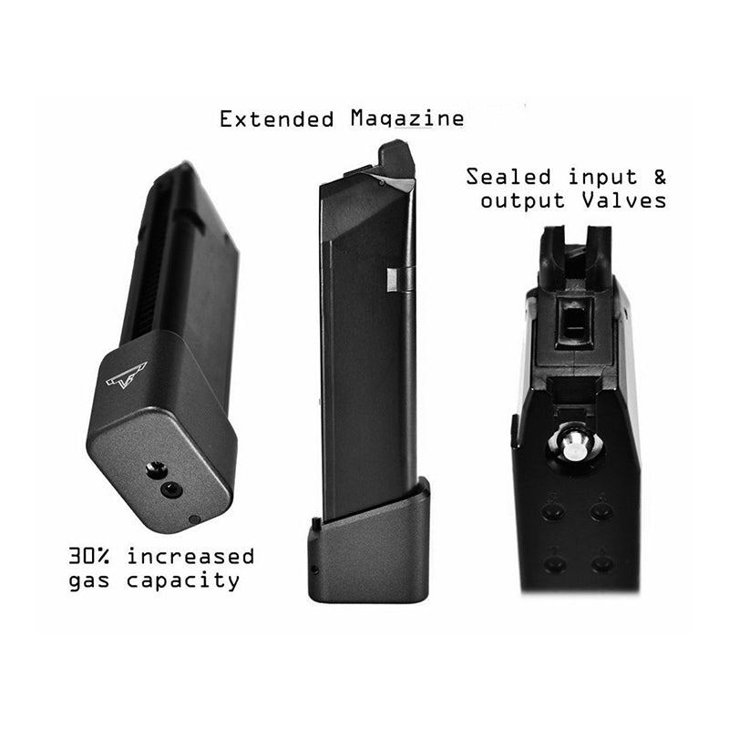 Army Armament x TTI Ballerina Extended Gas Magazine - Black (Licensed by EMG)