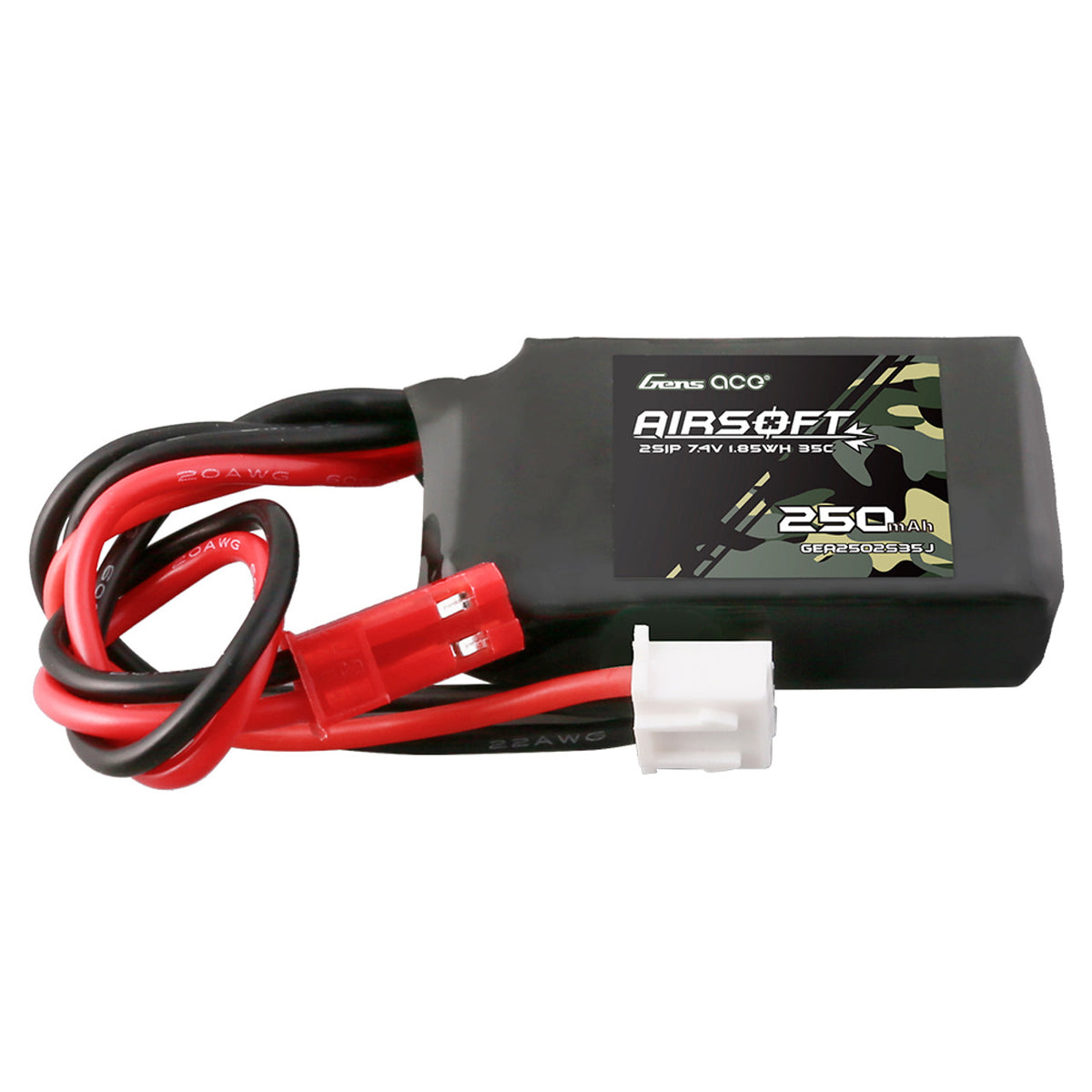 Gens ace 250mAh 2S 35C 7.4V - JST Plug