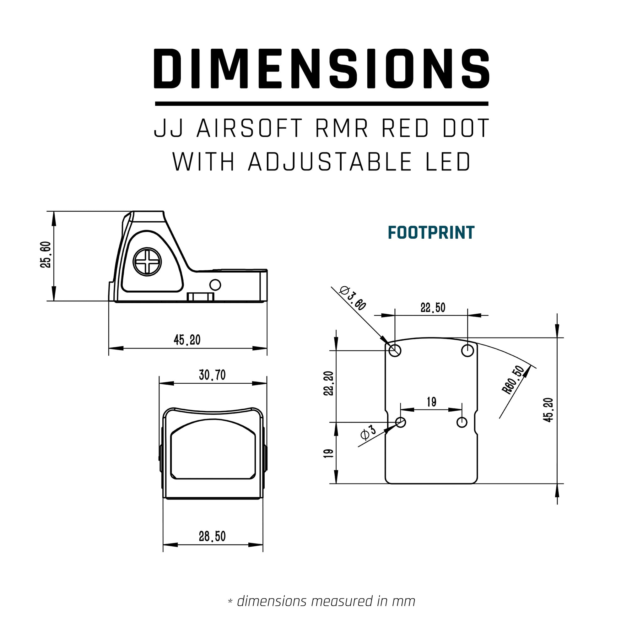 RMR Red Dot LED - Airsoft Ready - Trigger Airsoft