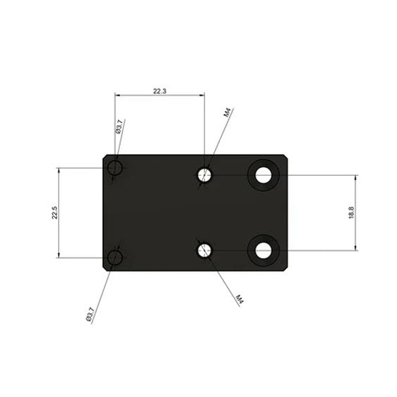 RMR Standard Optic Mounting Plate [Red Dot & Reflex Sights] for GATE PTX HPA Pistol