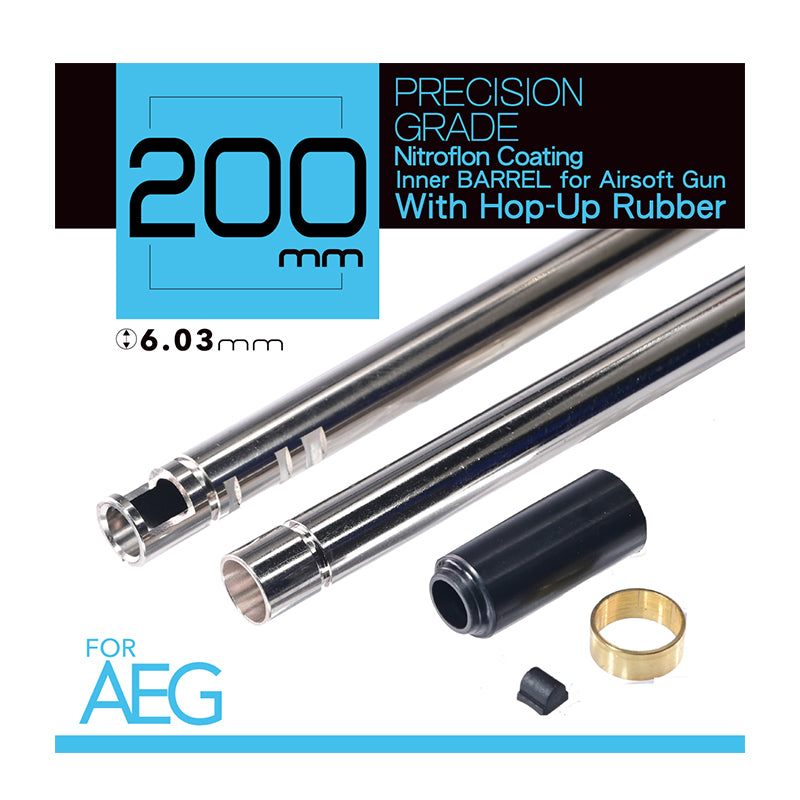 Unicorn 200mm Nitroflon Coating 6.03mm Ultimate Precision Inner Barrel For AEG