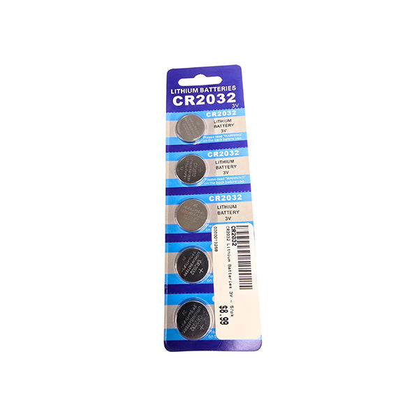 CR2032 Lithium Batteries 3V - 5/pk