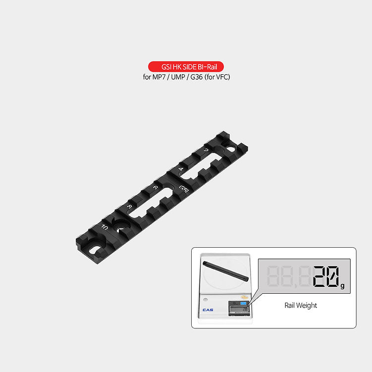 GSI Side BI-Rail for VFC G36C/MP7A1/UMP