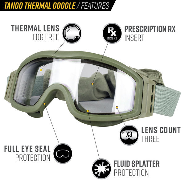 Valken Tango Goggles with Thermal Clear Lens
