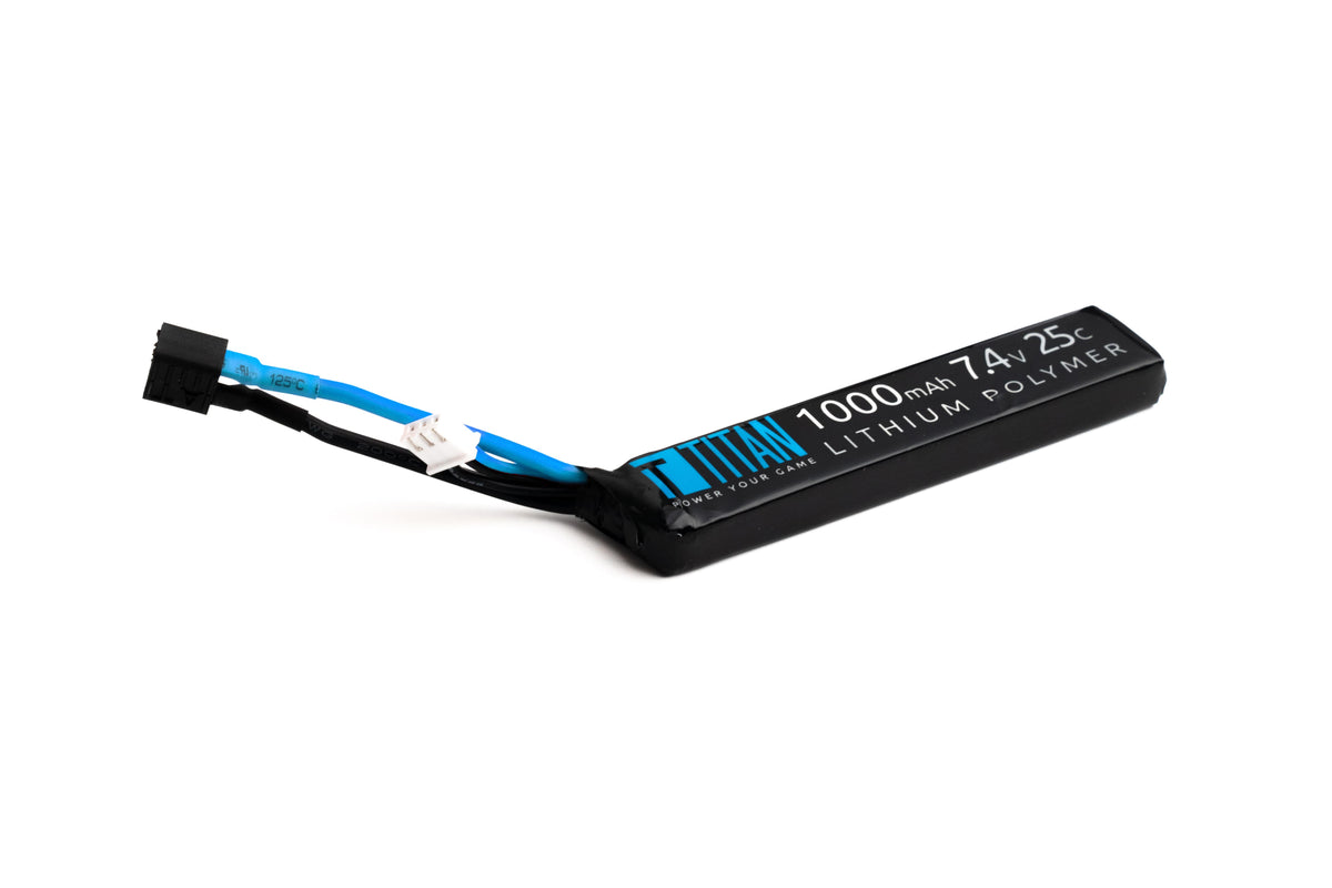 Titan 1000mAh 7.4v 25C Stick T-Plug (Deans)