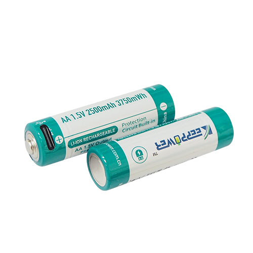 Keep Power 14500 2500mAh Rechargeable Li-ion AA Batteries (2pcs)