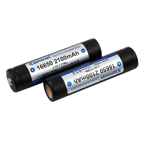 Keep Power 16650 3.7V 2100mAh Li-Ion Rechargeable Battery (2pcs)