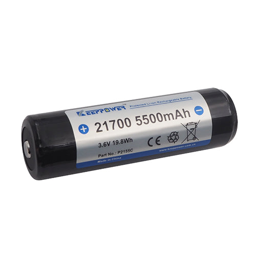 Keep Power 21700 3.6V 5500mAh Li-Ion Rechargeable Battery (2pcs)