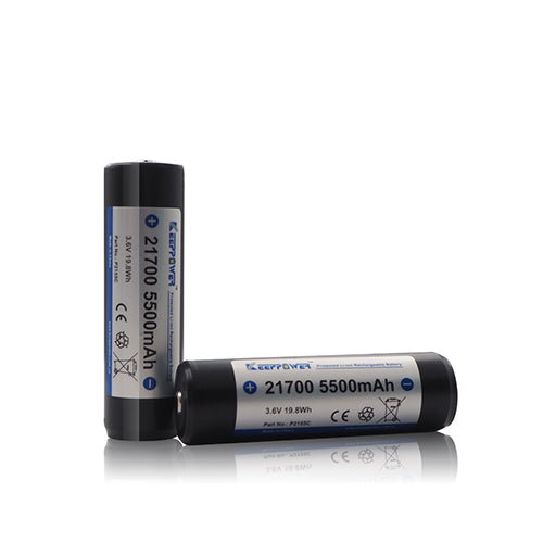 Keep Power 21700 3.6V 5500mAh Li-Ion Rechargeable Battery (2pcs)