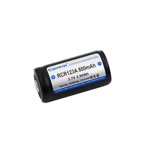 Keep Power RCR123A 3.7V 800mAh Li-Ion Battery (2pcs)
