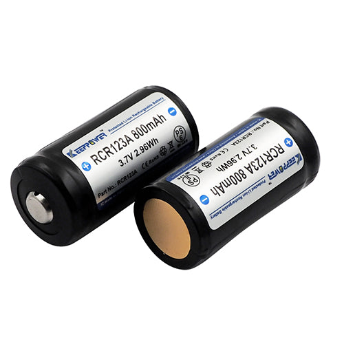 Keep Power RCR123A 3.7V 800mAh Li-Ion Battery (2pcs)