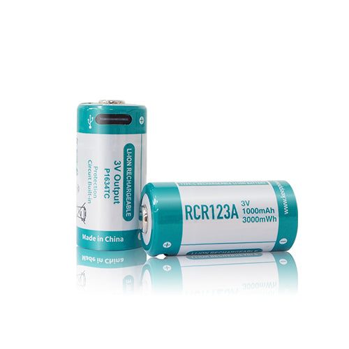 Keep Power TYPE-C USB RCR123A 3V 1000mAh Rechargeable Li-ion Battery (2pcs)