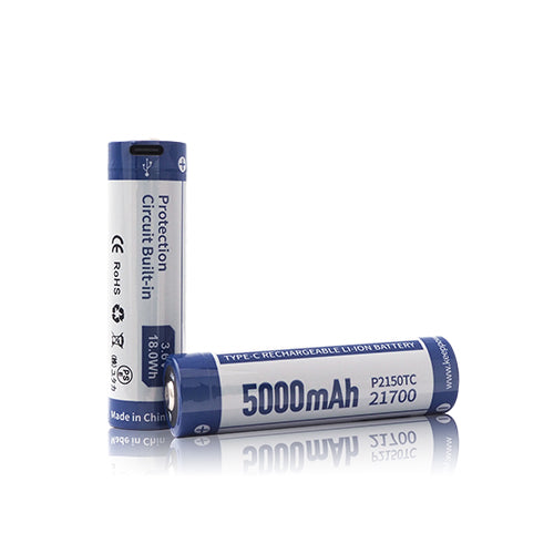 Keep Power TYPE-C USB 21700 3.6V 5000mAh Rechargeable Battery (2pcs)