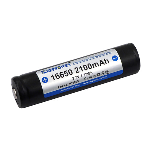 Keep Power 16650 3.7V 2100mAh Li-Ion Rechargeable Battery (2pcs)