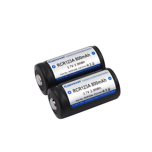 Keep Power RCR123A 3.7V 800mAh Li-Ion Battery (2pcs)