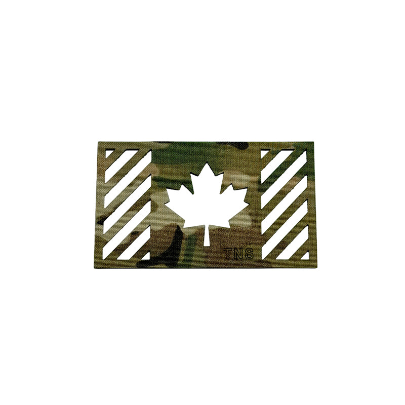 Custom laser-cut Canadian Flag patch - Multicam