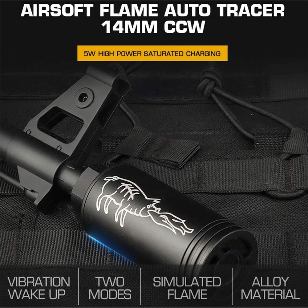 Spitfire Tracer Unit with Flame Effect 14mm CCW ( Black ) ( Fire Breathing  Pig Style )