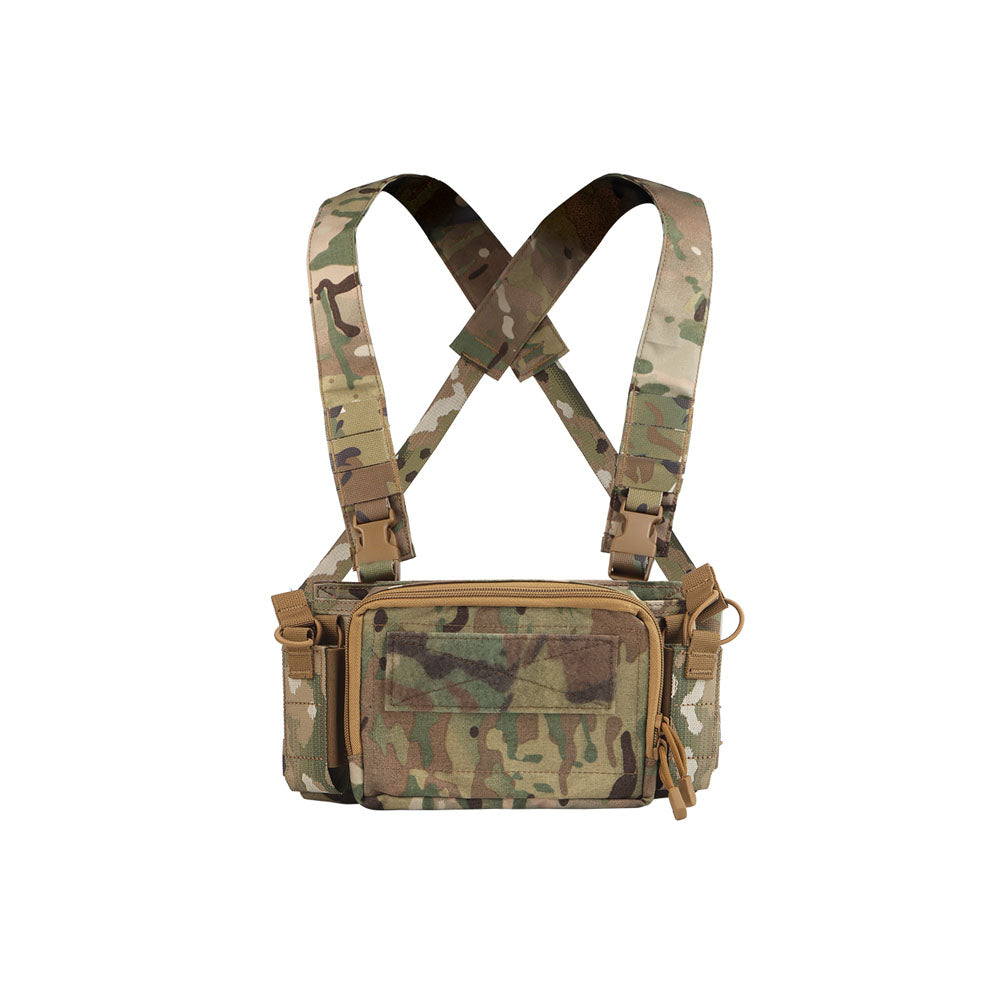 Sirius Survival Tactical Chest Rig with 4 Molle Pouches - Tactical Chest  Harness 