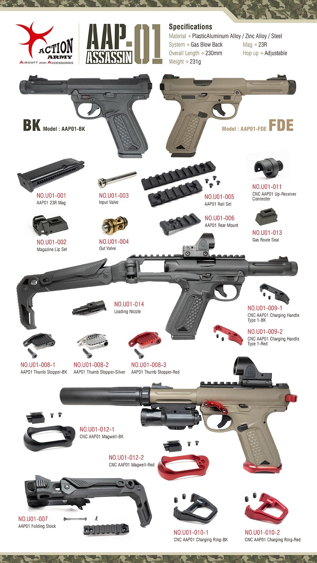 AAP-01 Assassin - Black Airsoft Pistol - Trigger Airsoft
